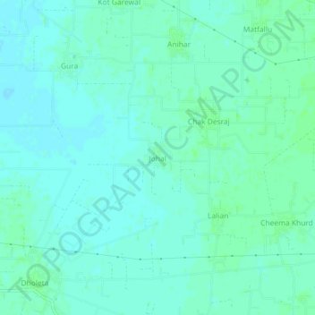 Johal topographic map, elevation, terrain
