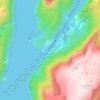 Stanghelle topographic map, elevation, terrain