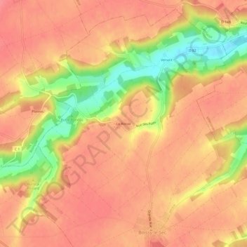 Le Rotoir topographic map, elevation, terrain