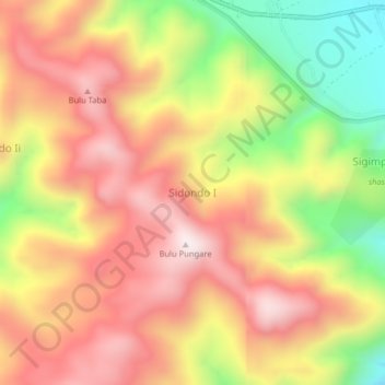Sidondo I topographic map, elevation, terrain