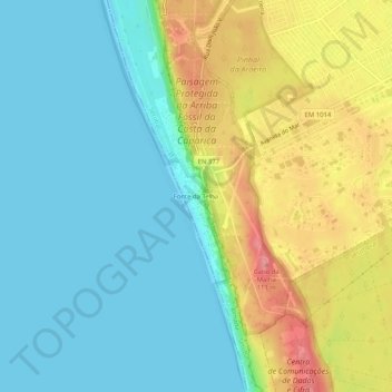 Fonte da Telha topographic map, elevation, terrain