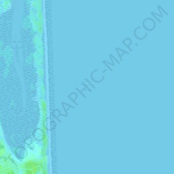 Pegasus Bay topographic map, elevation, terrain