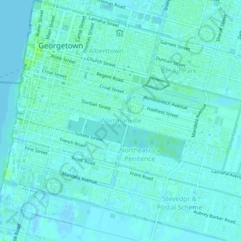 Wortmanville topographic map, elevation, terrain