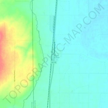 Dore topographic map, elevation, terrain
