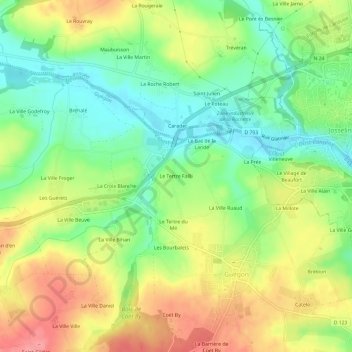 Le Tertre Failli topographic map, elevation, terrain