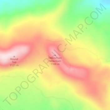 Obenchain Mountain topographic map, elevation, terrain