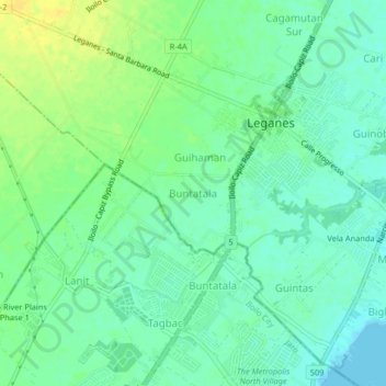 Buntatala topographic map, elevation, terrain