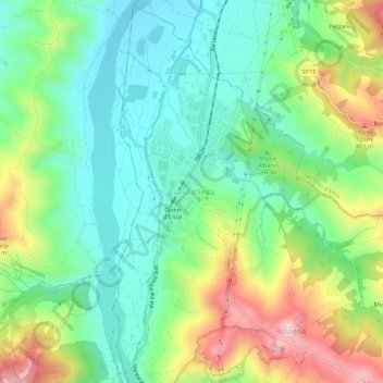 Ciano d'Enza topographic map, elevation, terrain