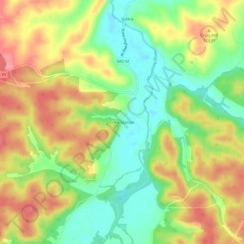 Cook Station topographic map, elevation, terrain