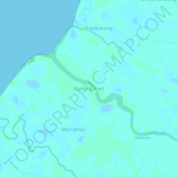 Bonto Bahari topographic map, elevation, terrain