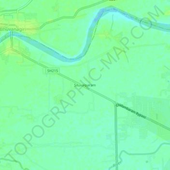 Siluvaiparam topographic map, elevation, terrain