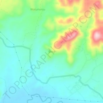Bora topographic map, elevation, terrain
