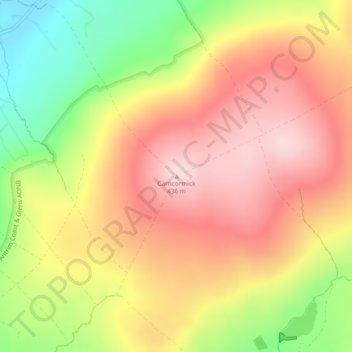Carncormick topographic map, elevation, terrain