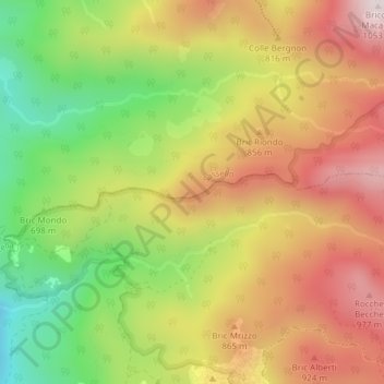 Costa della Bandia topographic map, elevation, terrain