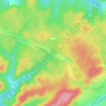 La Tranchée de Docelles topographic map, elevation, terrain