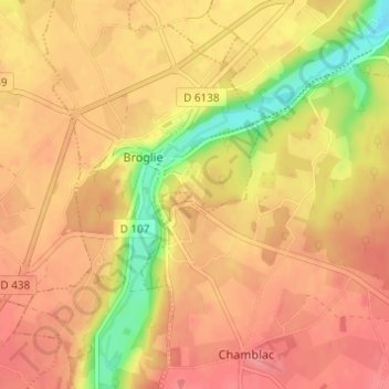 L'Arboussière topographic map, elevation, terrain
