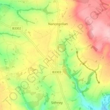 Crown Town topographic map, elevation, terrain