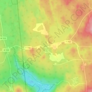 Yxsjöberg topographic map, elevation, terrain