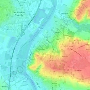Le Peleux topographic map, elevation, terrain