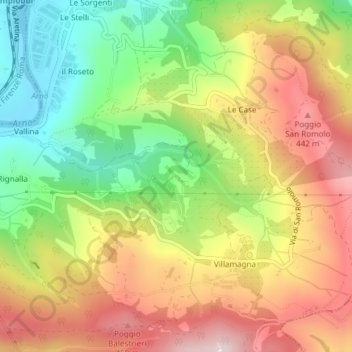 Castel Belforte topographic map, elevation, terrain