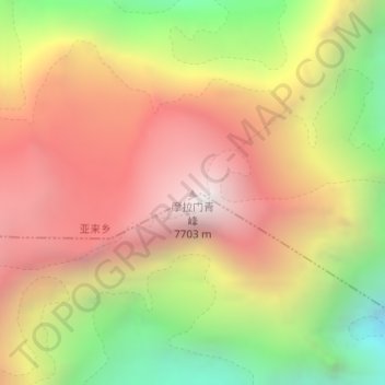 Molamenqing topographic map, elevation, terrain