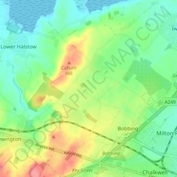 Great Norwood topographic map, elevation, terrain