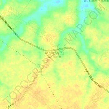 Banjar Agung Mataram topographic map, elevation, terrain