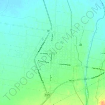Quines topographic map, elevation, terrain