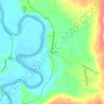 North Haverhill topographic map, elevation, terrain