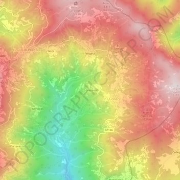 Collistano topographic map, elevation, terrain