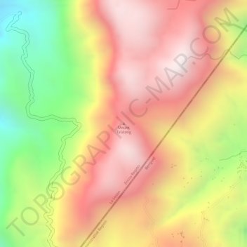 Mount Talalang topographic map, elevation, terrain