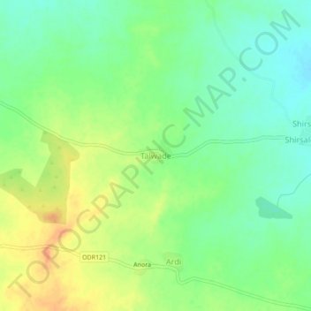 Talwade topographic map, elevation, terrain