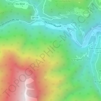 Comba Molino topographic map, elevation, terrain