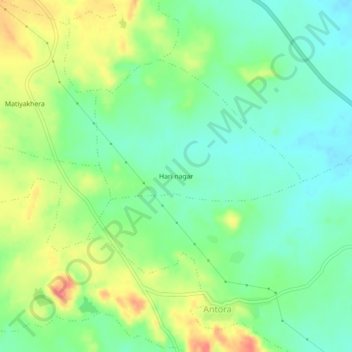 Hari nagar topographic map, elevation, terrain