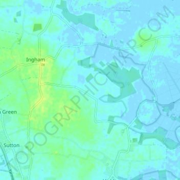 Calthorpe Street topographic map, elevation, terrain