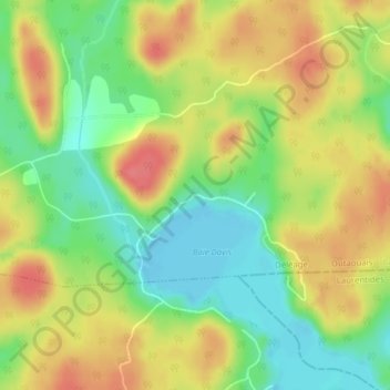 Baie-Davis topographic map, elevation, terrain