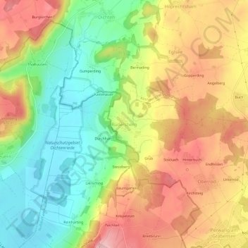 Rudersberg topographic map, elevation, terrain