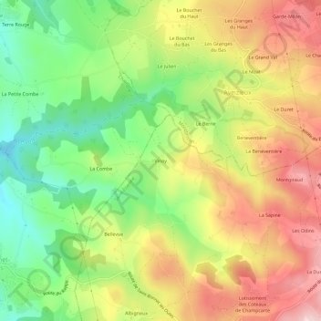 Vinoy topographic map, elevation, terrain