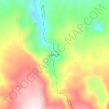 Matako topographic map, elevation, terrain