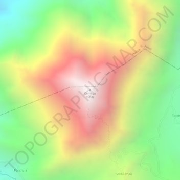 Cerro de Puñay topographic map, elevation, terrain