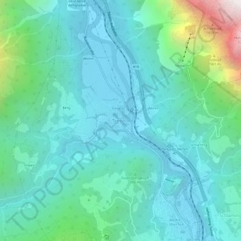 Tenneck topographic map, elevation, terrain