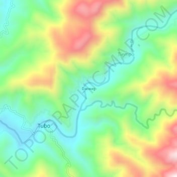 Dacwag topographic map, elevation, terrain