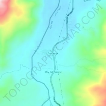San Jorge topographic map, elevation, terrain