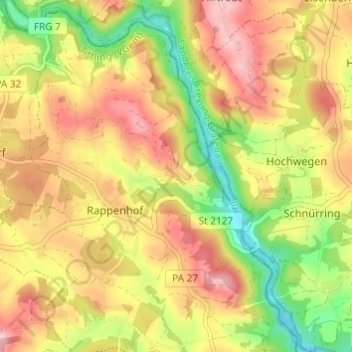 Kriestorf topographic map, elevation, terrain