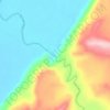 las mellizas topographic map, elevation, terrain