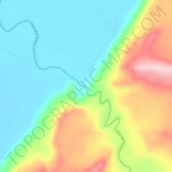 las mellizas topographic map, elevation, terrain