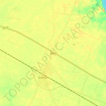 Daranagar topographic map, elevation, terrain