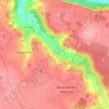 Senneville topographic map, elevation, terrain