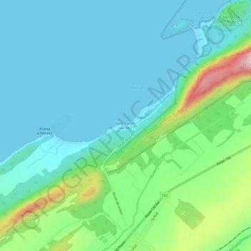 Saint-Fabien-sur-Mer topographic map, elevation, terrain