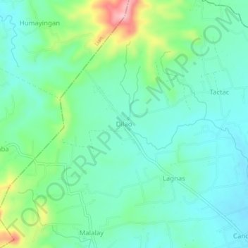 Dilao topographic map, elevation, terrain